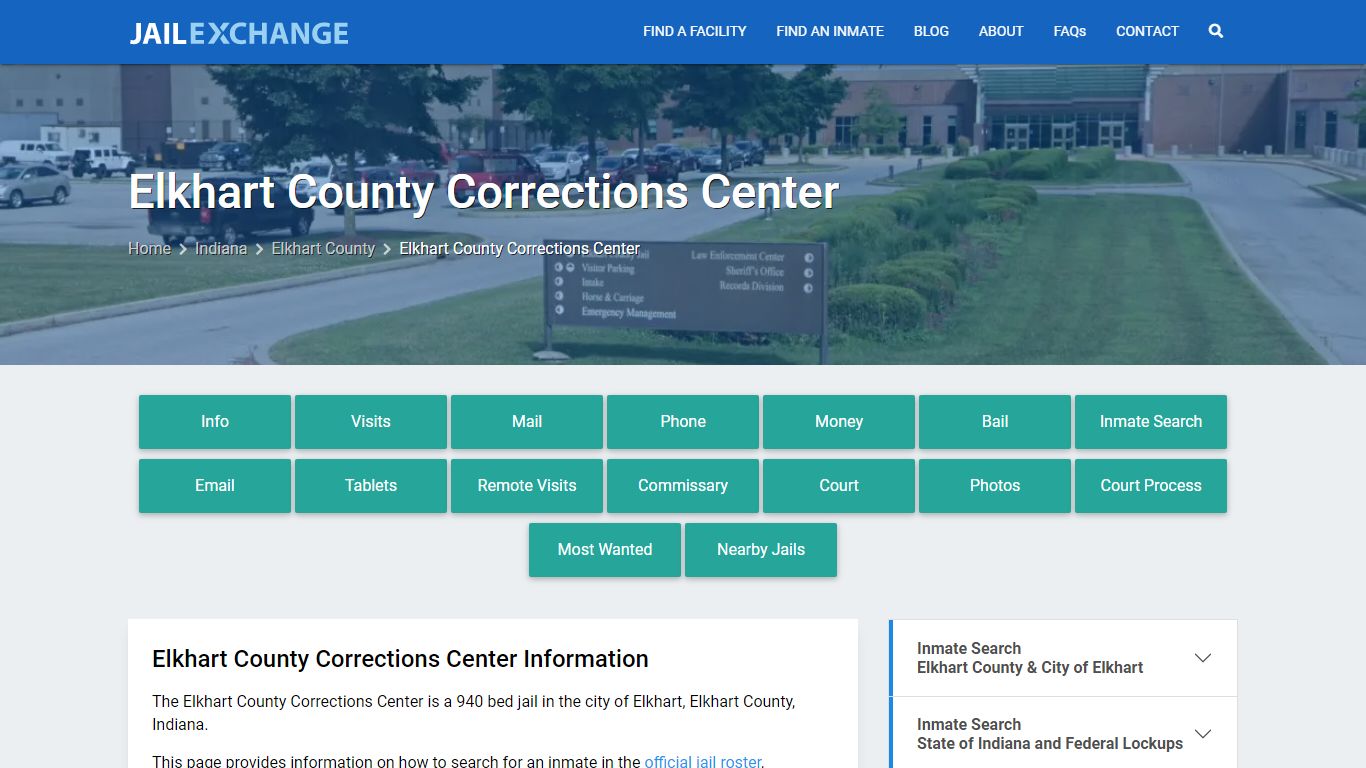 Elkhart County Corrections Center, IN Inmate Search, Information